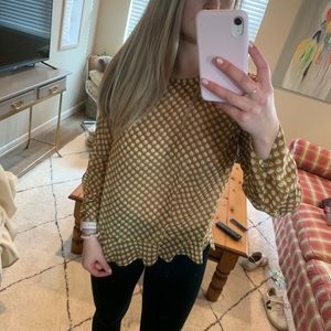 Fall color blouse with fun pattern
